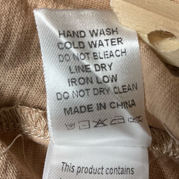 Promesa 100% Cotton Bodysuit | Sand & Ivory | Cap Sleeves with Shoulder Pads - Picture 7 of 12